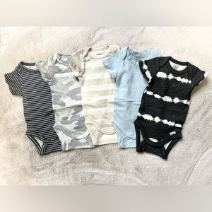 Gerber Organic Onesie Bodysuit 5 Piece Set NWOT